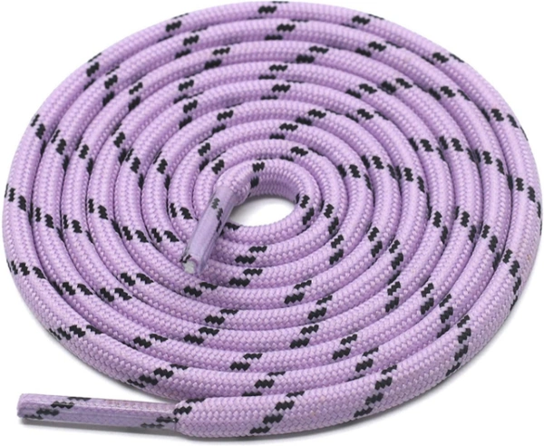 GRAH SANGRAH® 3 Pair (1 Pair Per Single Color) Shoelaces for Hiking Shoes, Walking Sneakers, Climbing, Work Boot, Running, Casual, Sport Shoes (SL-211-217-218) - 120 cm, Purple Black-Red Black-Light Grey Black